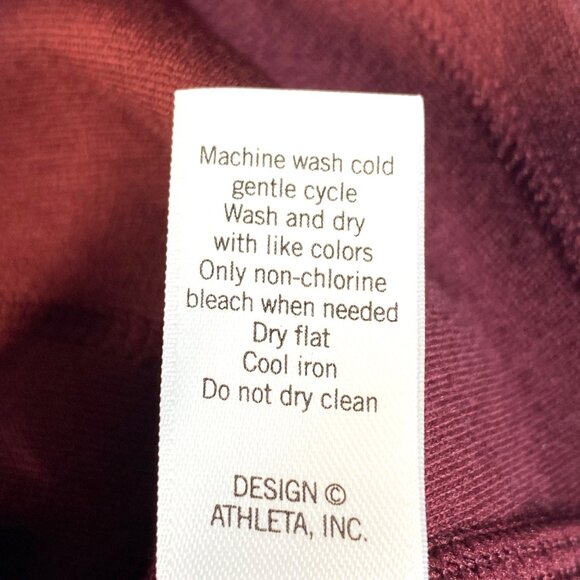 Athleta Womens Burgundy red Textured above knee Skirt Size 8 stretch comfy - Picture 4 of 6